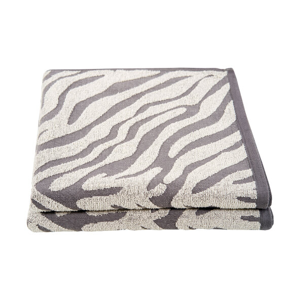 Frottierserie Square Duschtuch Zebra, 2er Set