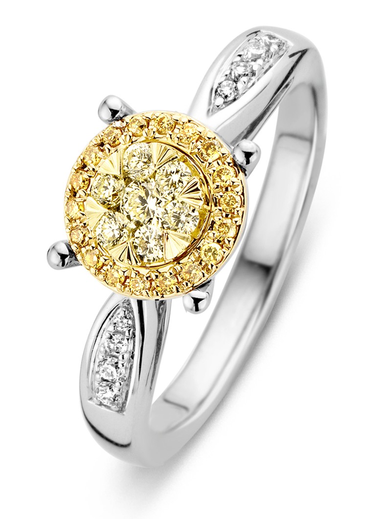 Inel de aur cu punct de diamant, diamant de 0.07 ct, fermecat
