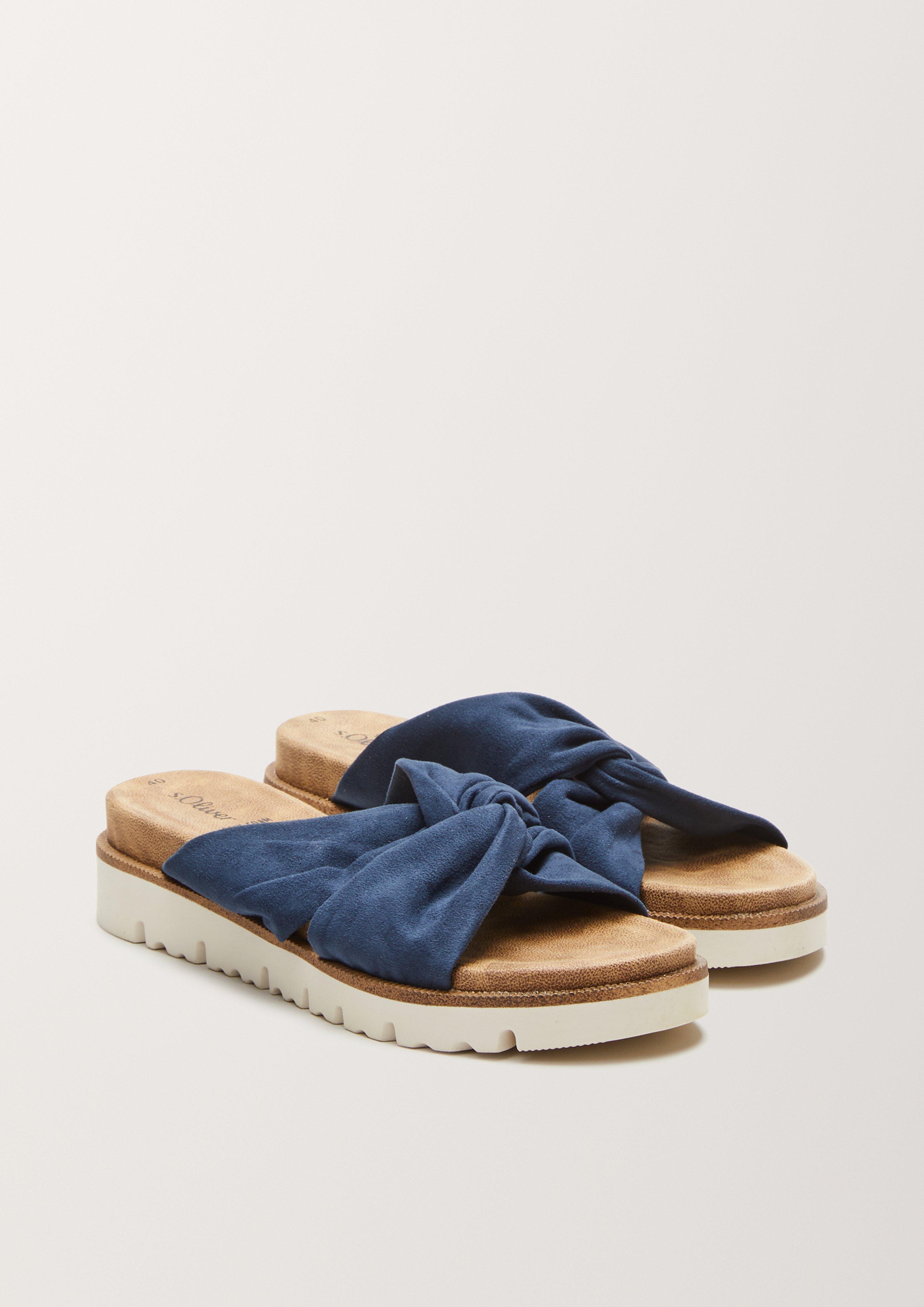 Pantoletten in Leder-Optik  6005337-805