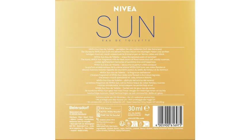 NIVEA SUN Eau de Toilette 30 ml