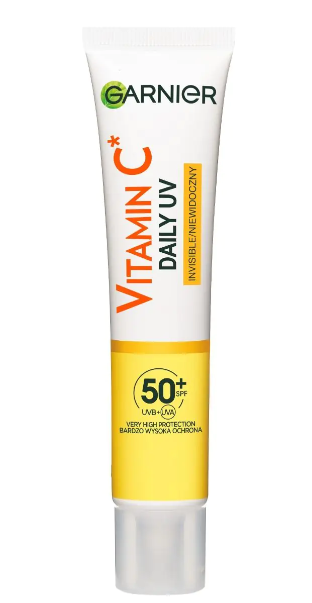 Garnier Skin Naturals Vitamin C UV Daily Fluid med twanzy SPF50+ Invisible 40ml