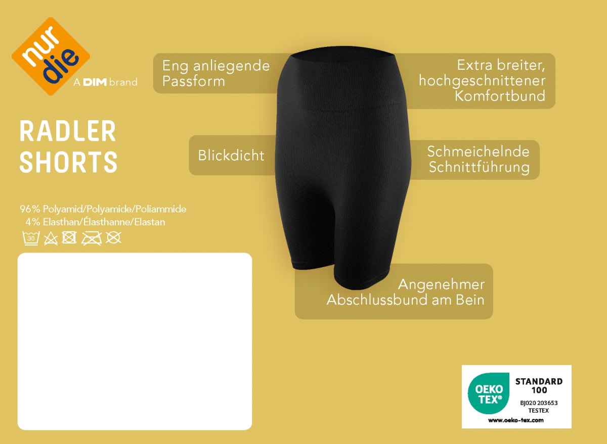 Radler Shorts in Ripp-Optik schwarz Gr. 40/42, 1 St