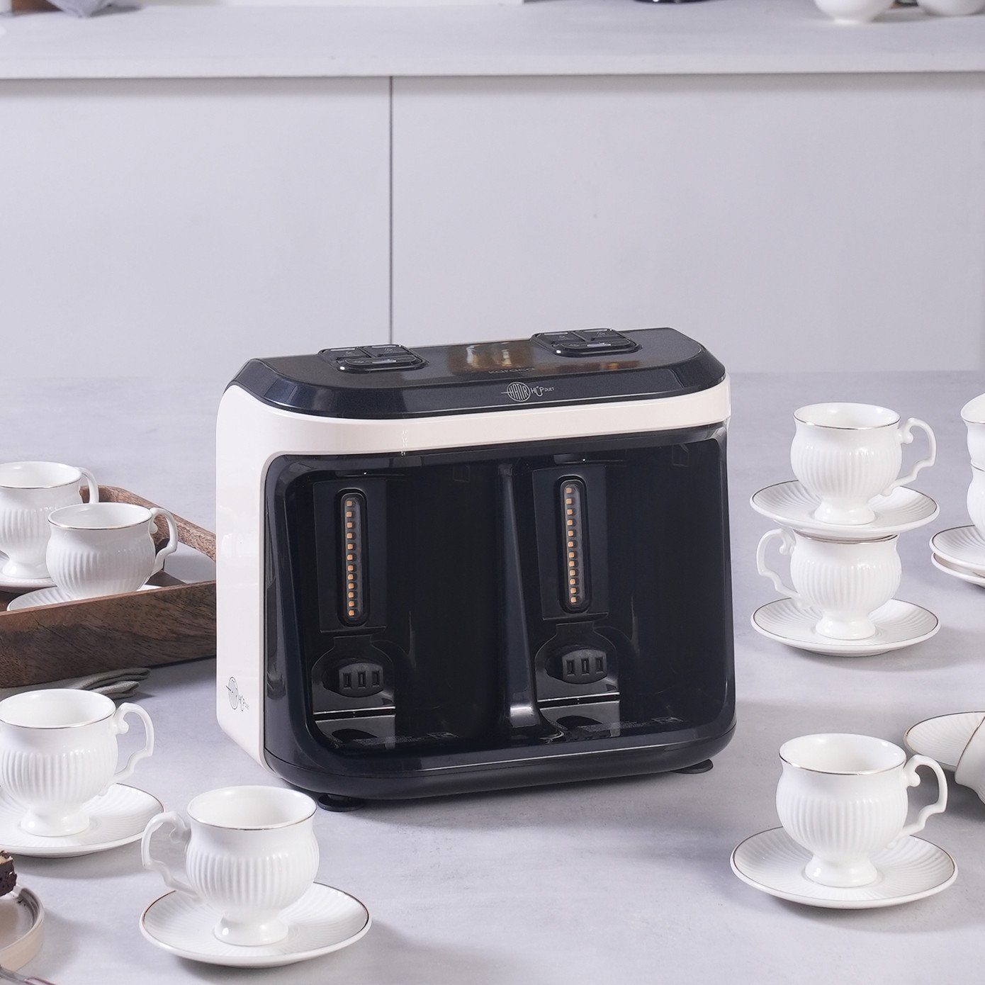 Karaca Espressomaschine Hatır Hüp Duet Aromatische Türkische Kaffeemaschine, Creme