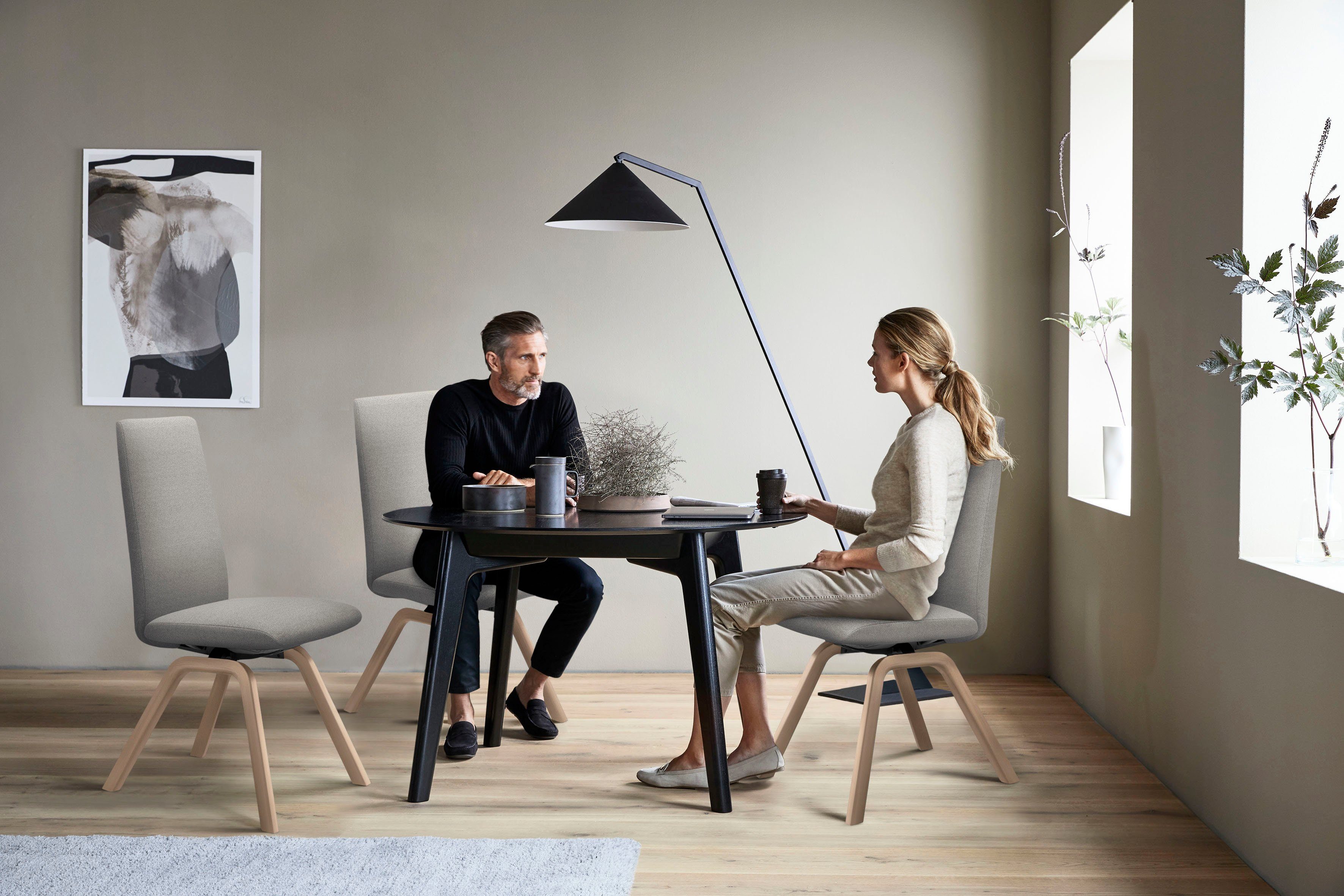 Stressless® Polsterstuhl Laurel, High Back, Größe L, mit schräggestellten Beinen in Schwarz