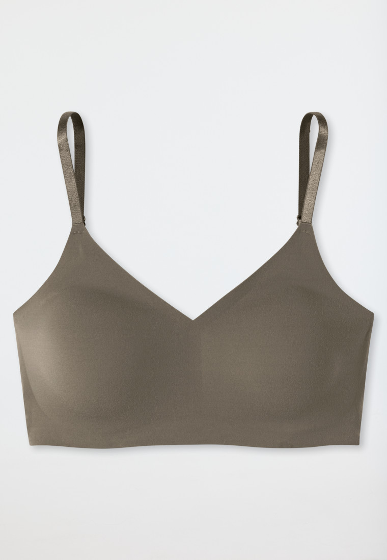 Bustier Mikrofaser herausnehmbare Pads taupe - Invisible Soft
