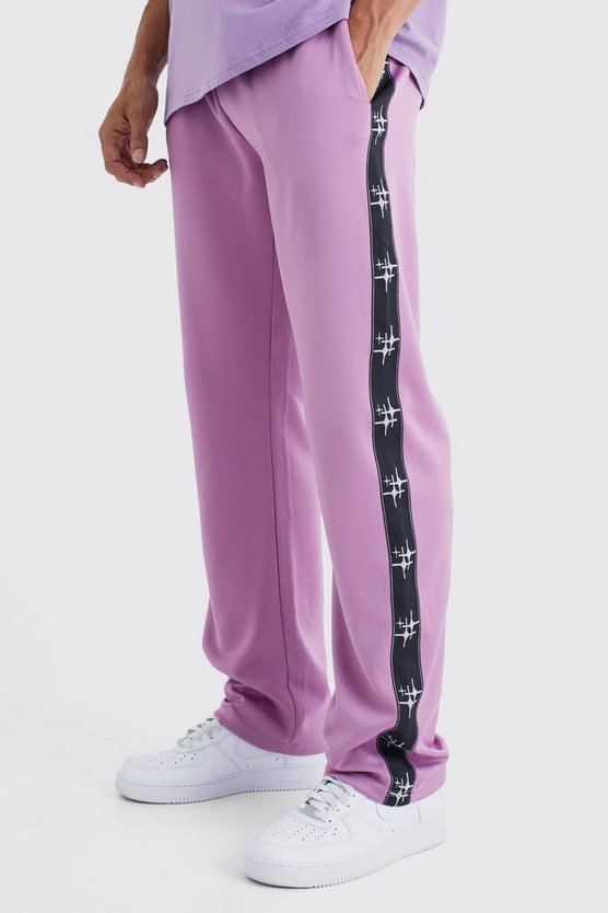Oversize Trikot-Jogginghose mit Seitenstreifen