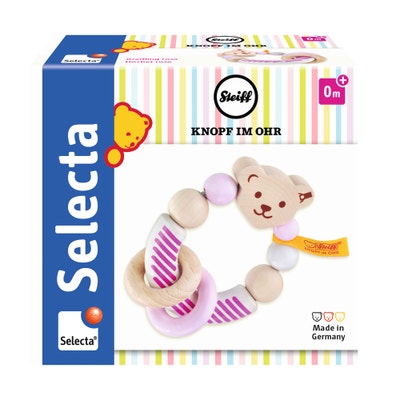 Steiff by Selecta® Greifling, 10 cm, rosa
