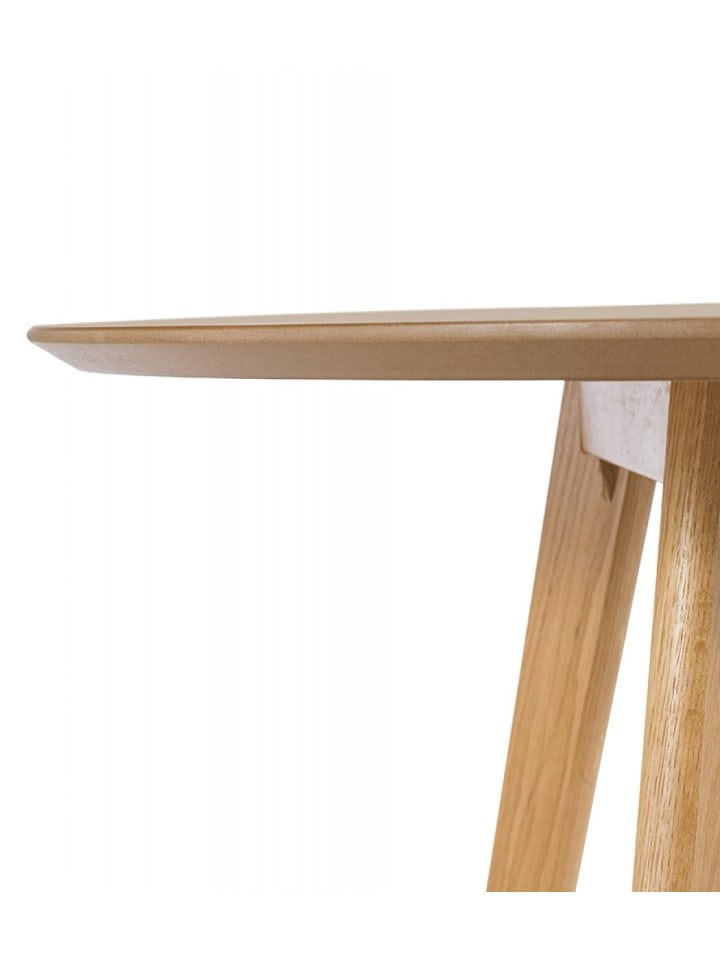 KADIMA DESIGN Runder Esstisch aus Eichenholz | Holztisch mit elegantem Design in Beige günstig kaufen onesize