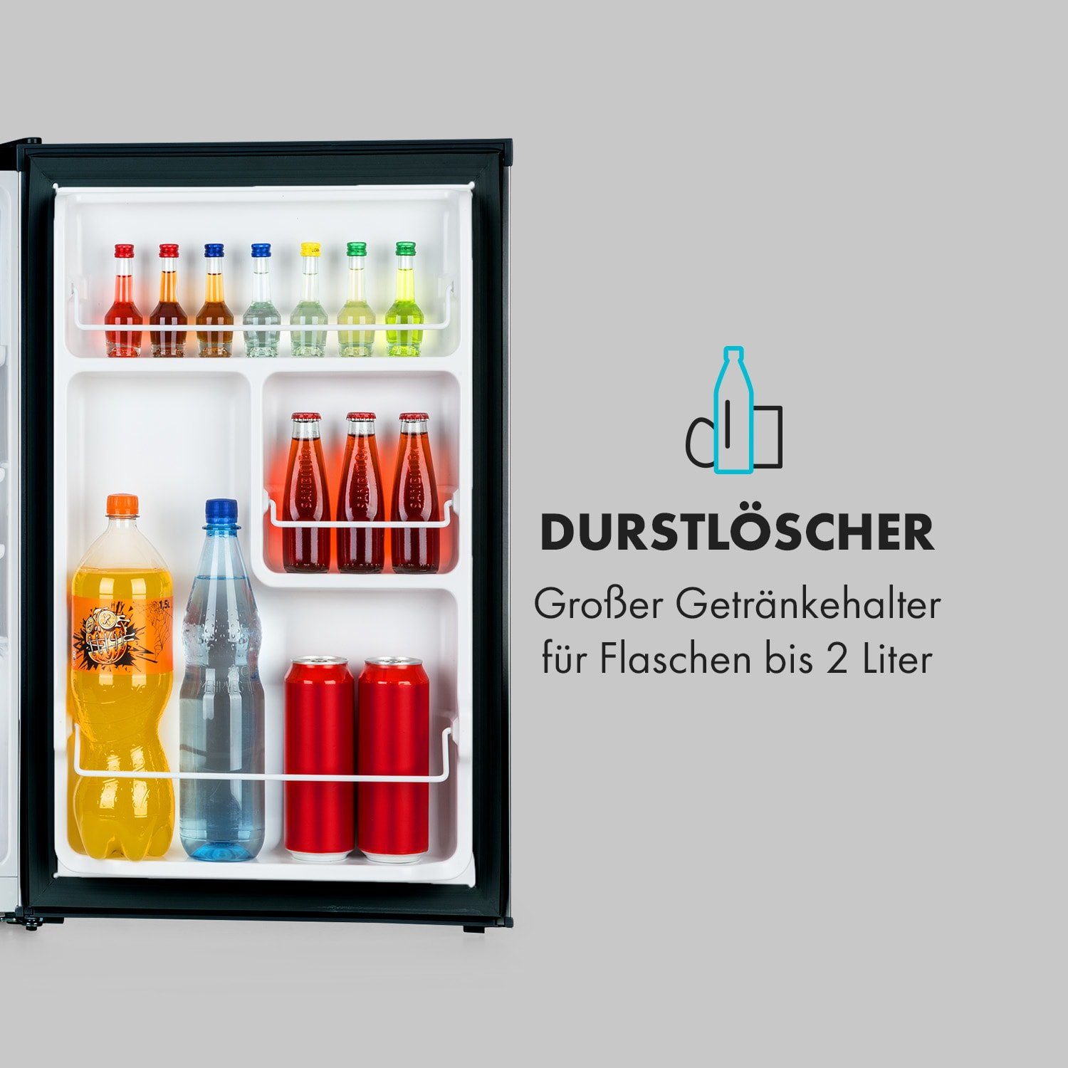 Klarstein Table Top Kühlschrank HEA9-Delaware-B 10034554, 74 cm hoch, 47 cm breit