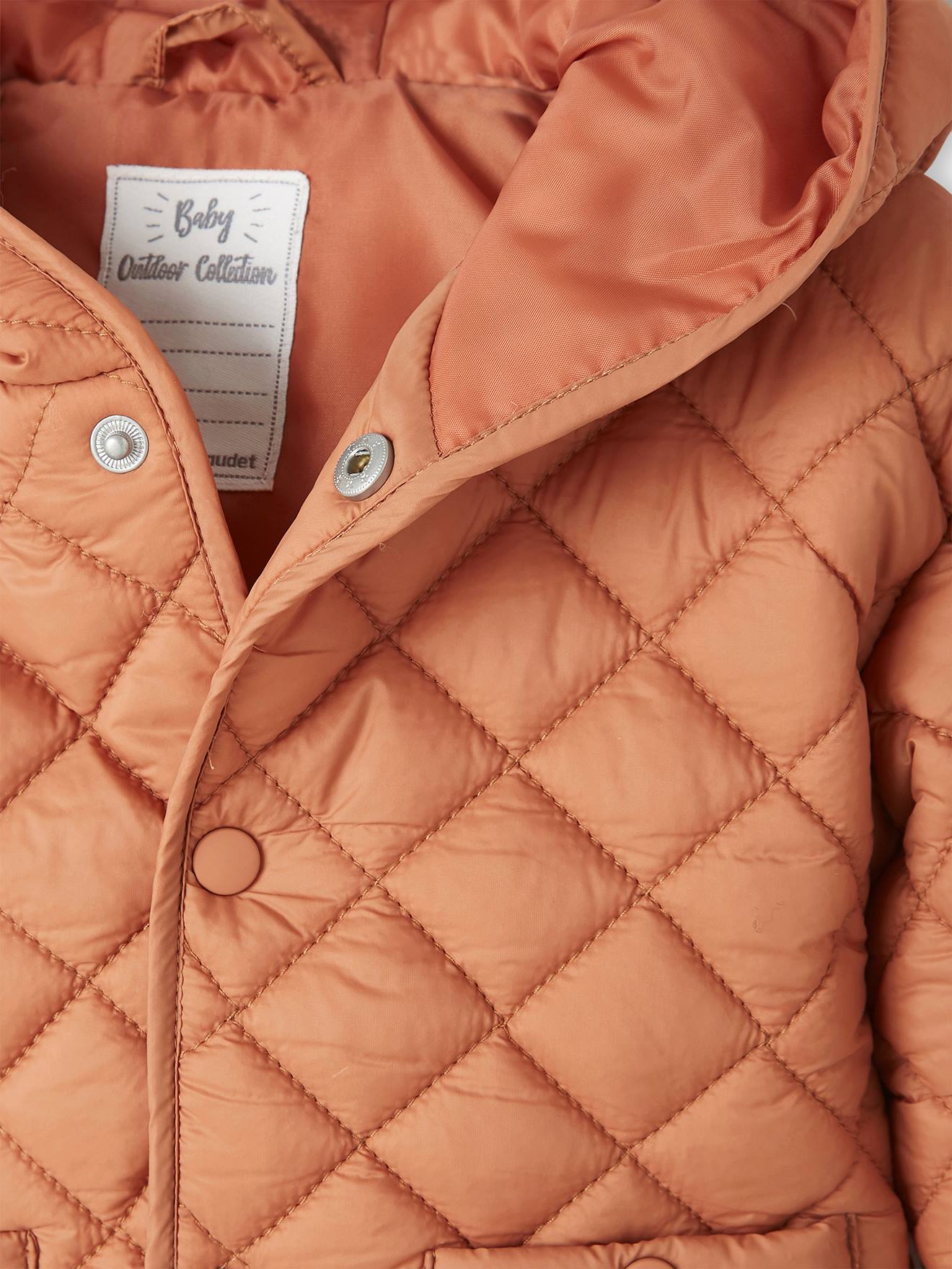 Vertbaudet Baby Steppjacke mit Kapuze & Recyclingmaterial - ziegel