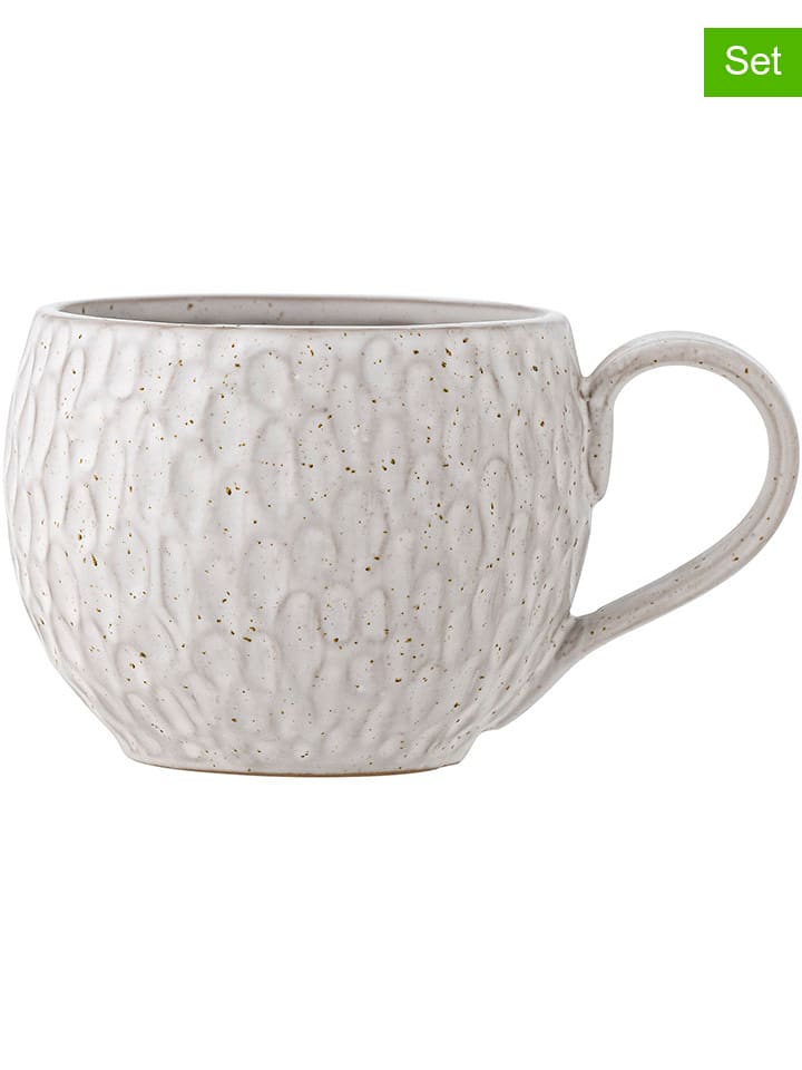 Bloomingville 2er-Set: Jumbotassen ''Maian'' in Weiß - 360 ml günstig kaufen onesize