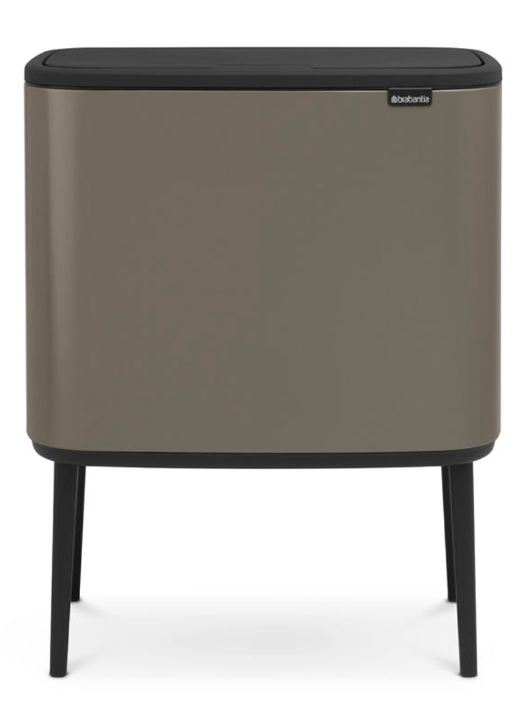 Pojemnik do segregacji odpadów Brabantia Bo Touch Bin z pokrywą i nóżkami, 3 x 11 litrów