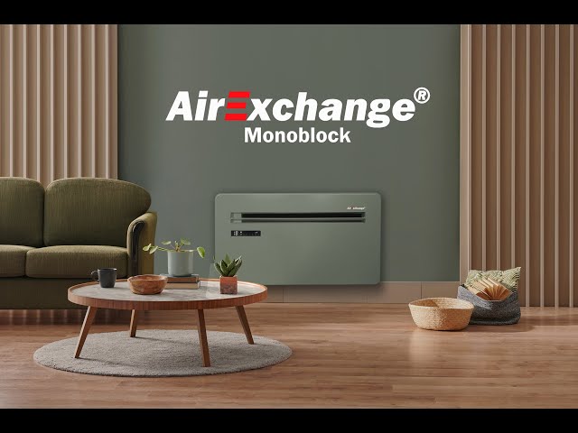 AirExchange 2023-12R-Svart Monoblockvärmepump Svart