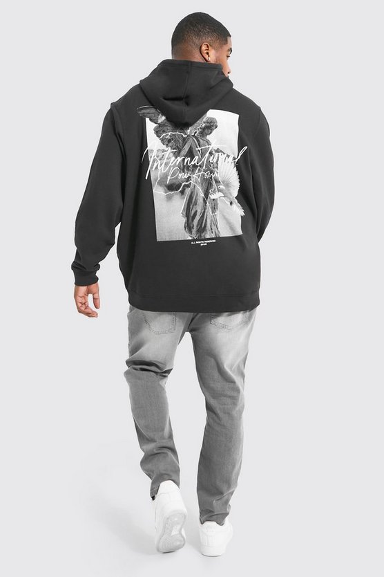 Plus Hoodie mit Print