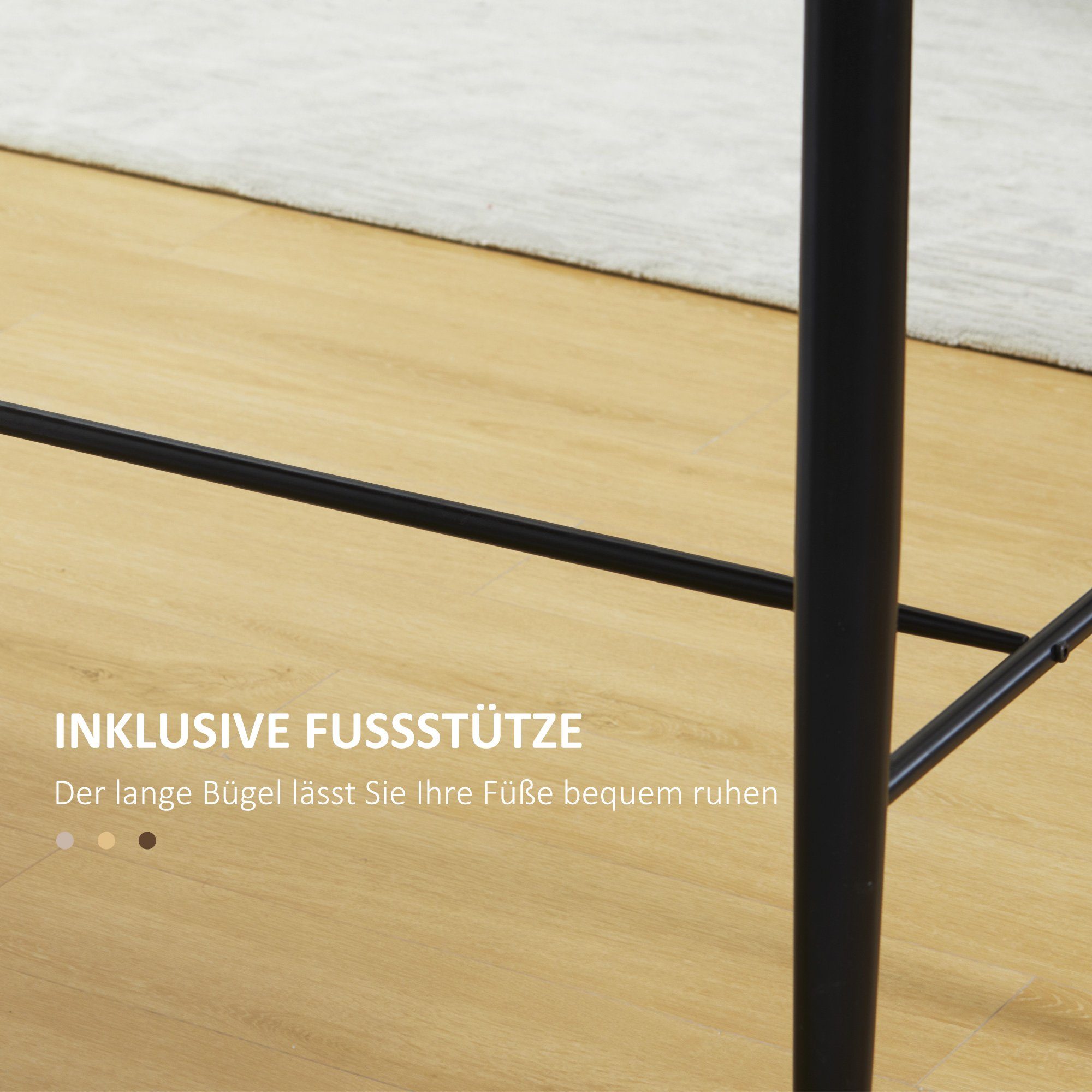 HOMCOM Bartisch Esszimmertisch (Stehtisch, 1-St., Küchentisch), BxLxH: 58 x 118 x 108 cm