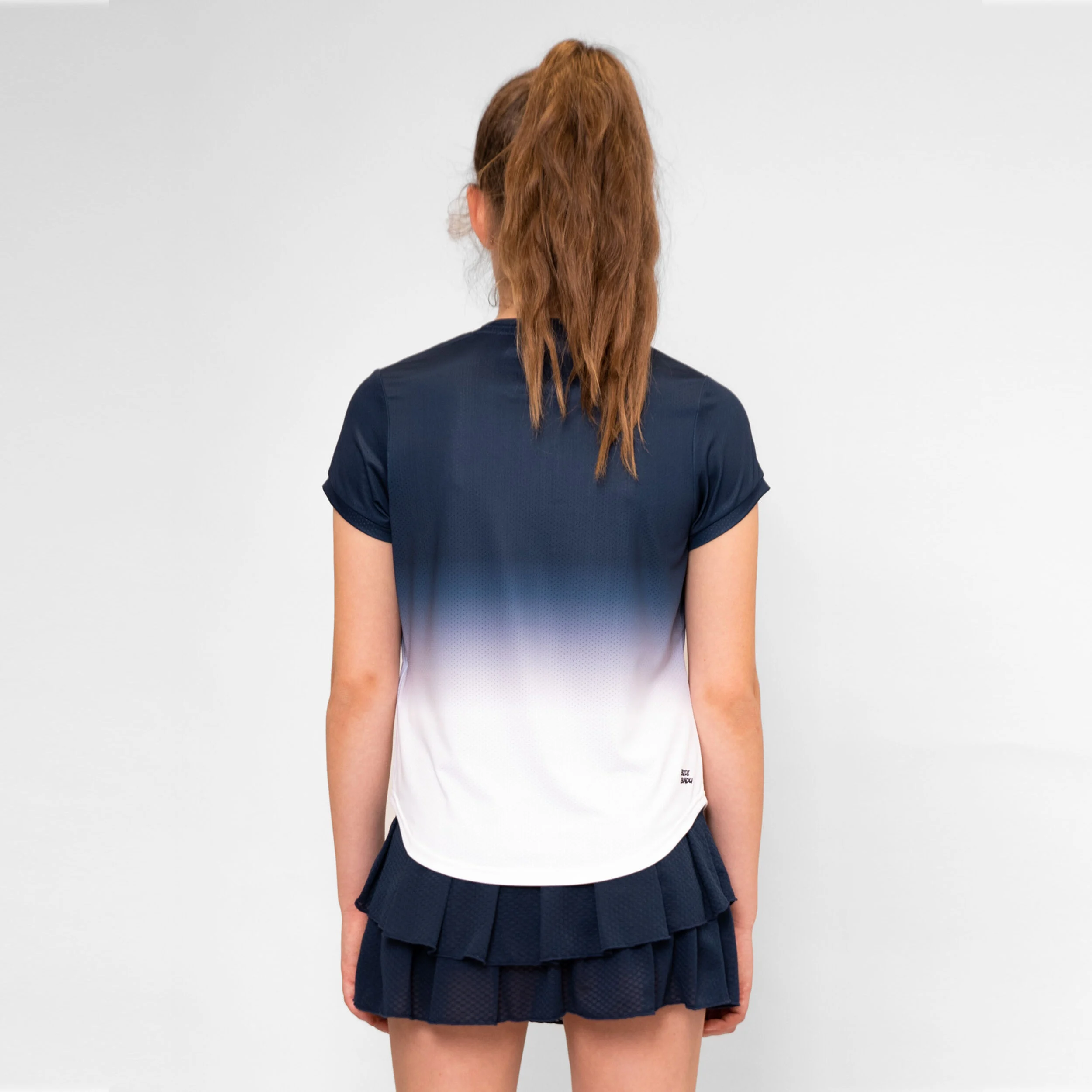 Crew Gradiant T-Shirt Mädchen - Dunkelblau, Weiß