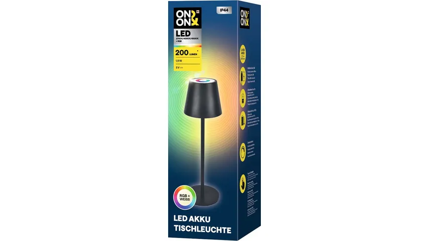 ON&ON LED RGB Akkutischleuchte