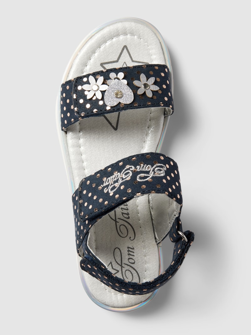 Sandalen mit Allover-Muster in marineblau