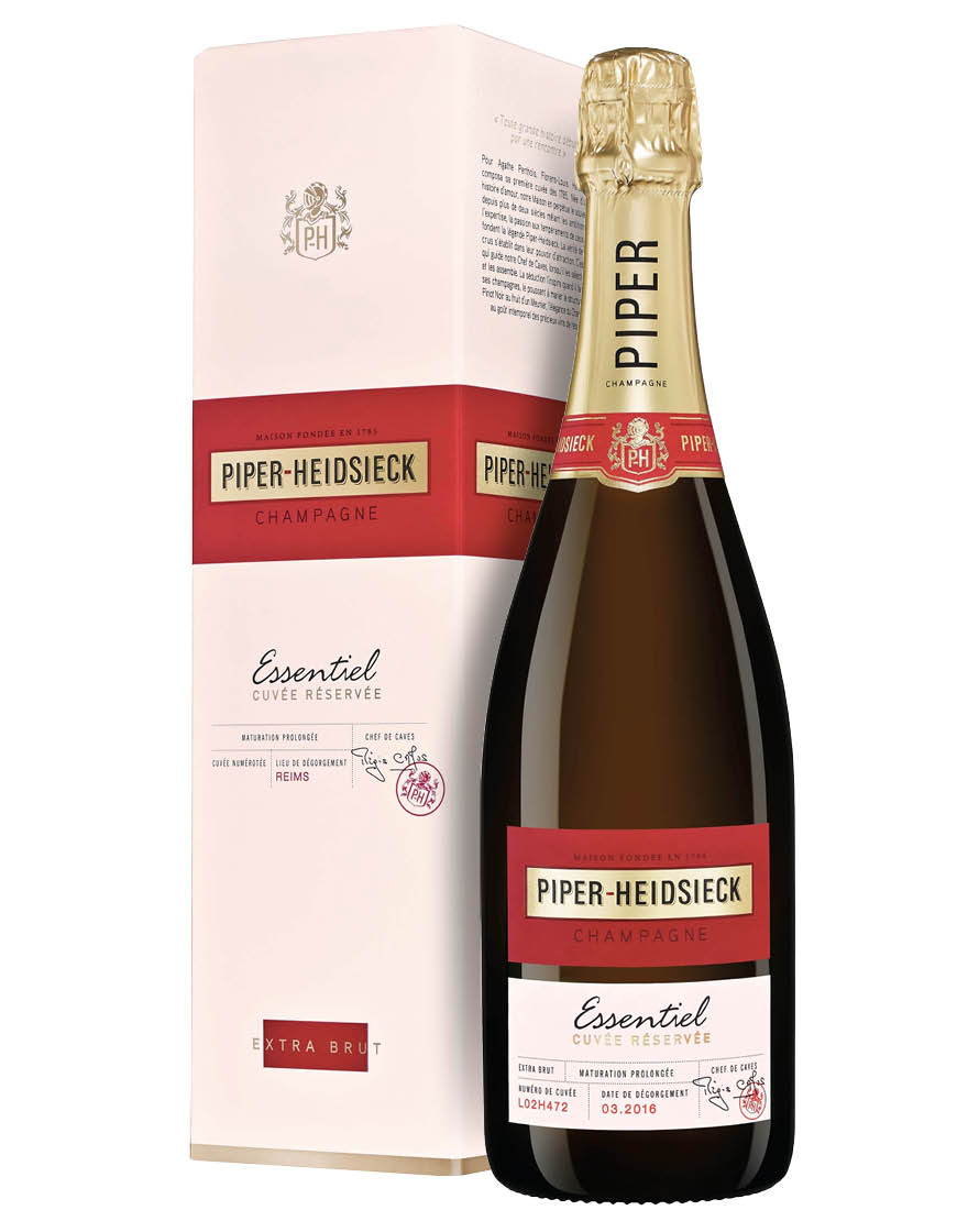Champagne Extra Brut AOC Cuvée Réservée Essentiel Piper-Heidsieck 0,75 ℓ, En Étui