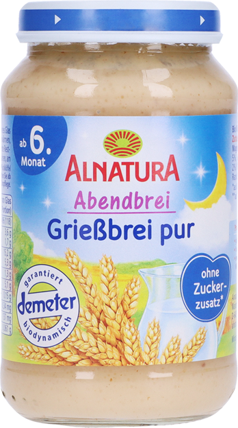 Alnatura Bio Abendbrei Grießbrei Pur