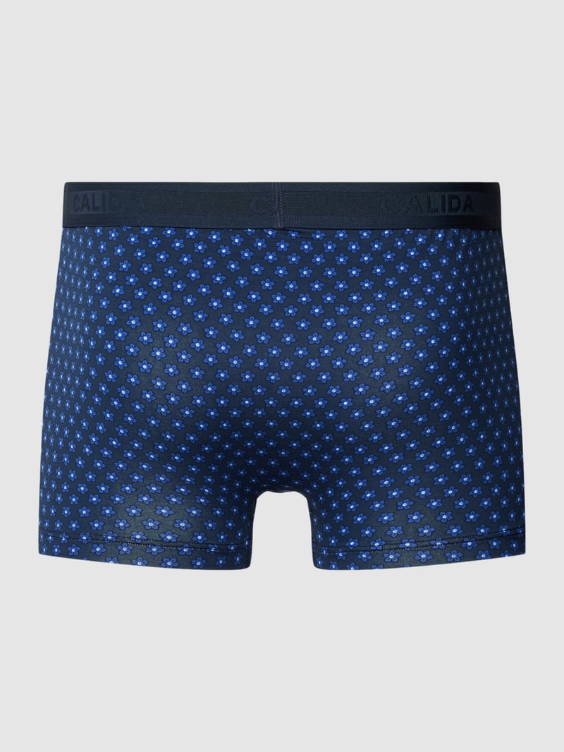 Trunks mit floralem Allover-Muster in blau