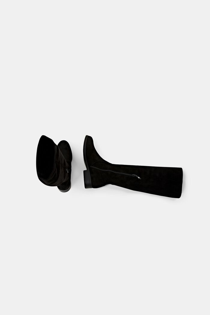 Kniehohe Boots in Wildlederoptik