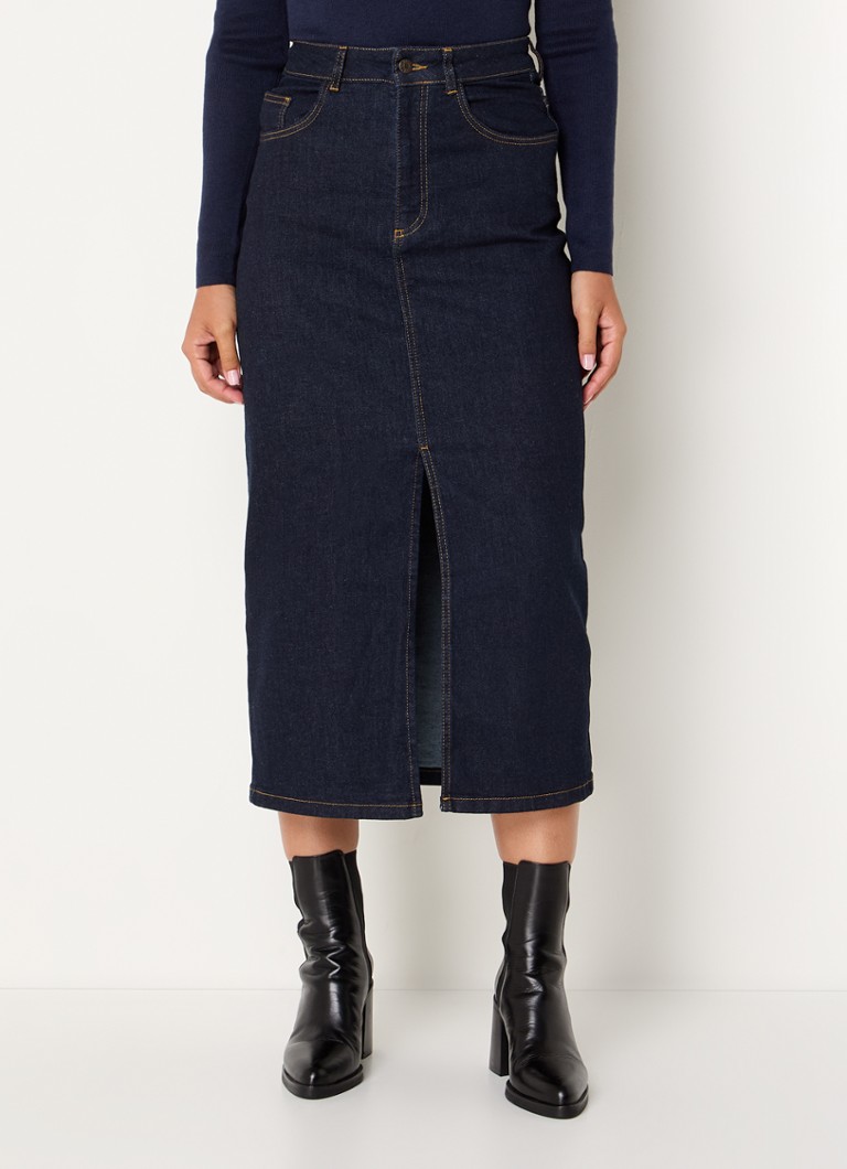 Saia midi jeans Angelique da Josephine & Co com fenda