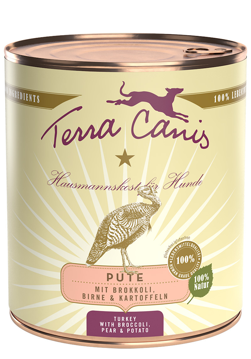 Terra Canis Hundenassfutter Terra Canis Classic Adult 6x800g Pute mit Brokkoli, Birne & Kartoffel