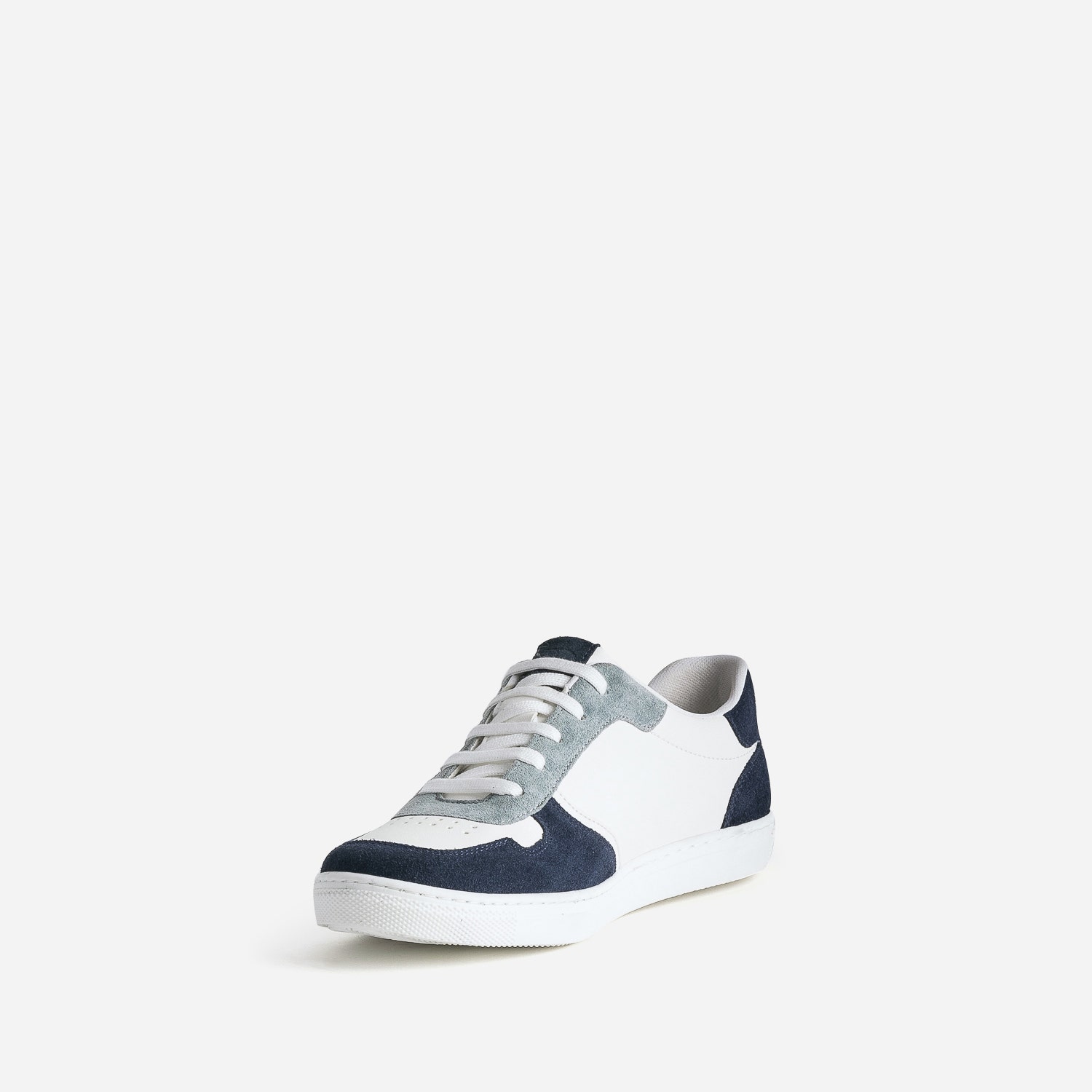 Tennis BUGGY blanche, marine et bleu grisé