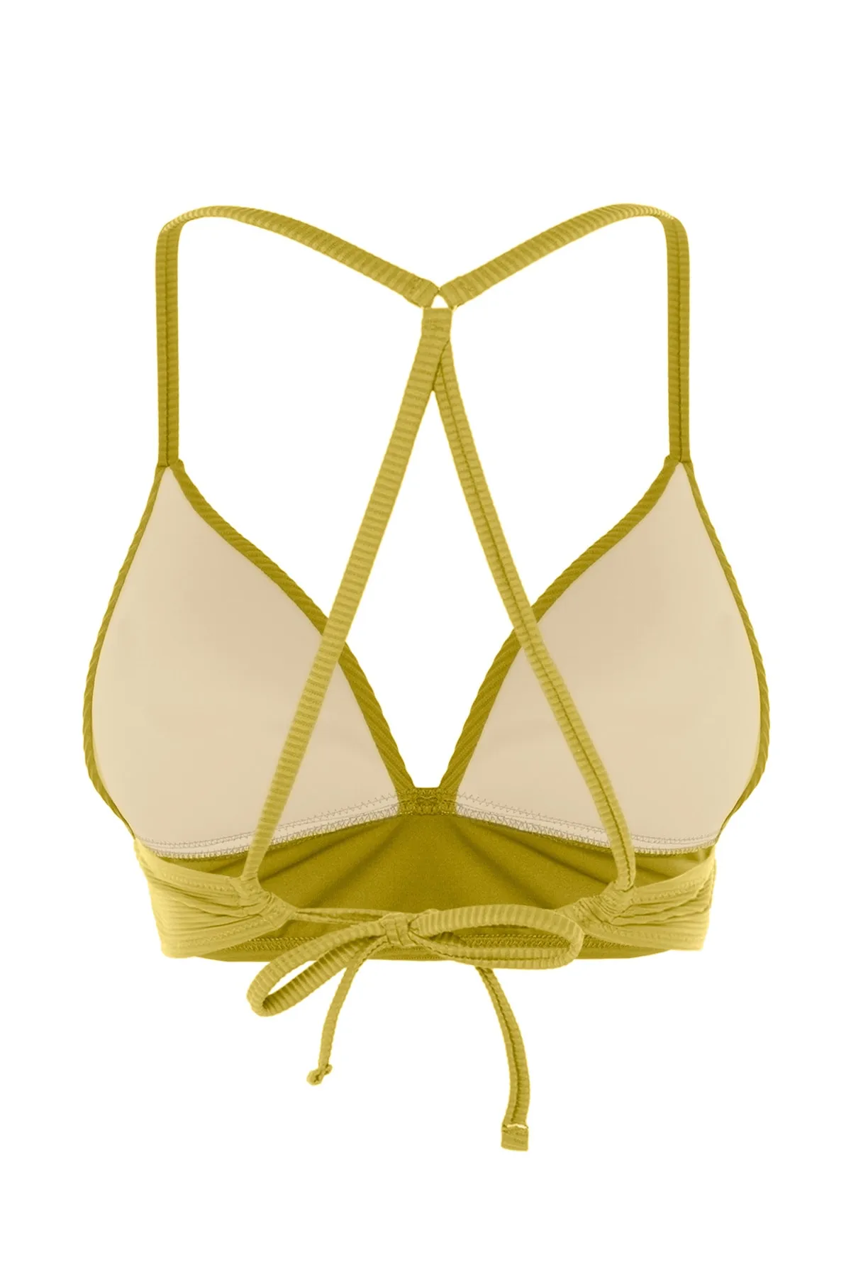 Trendyol Collection  Grünes Dreieck-Push-Up-Bikinioberteil mit Struktur TBESS21BU0010
