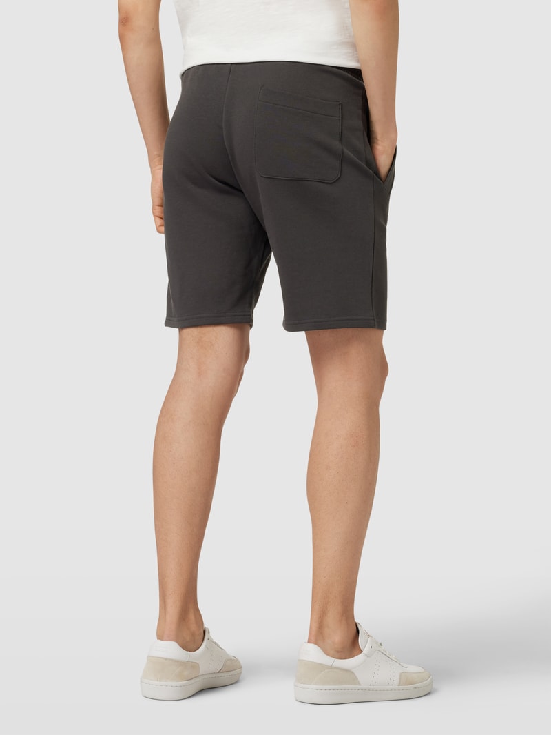 Sweatshorts aus Baumwolle mit Label-Detail in anthrazit
