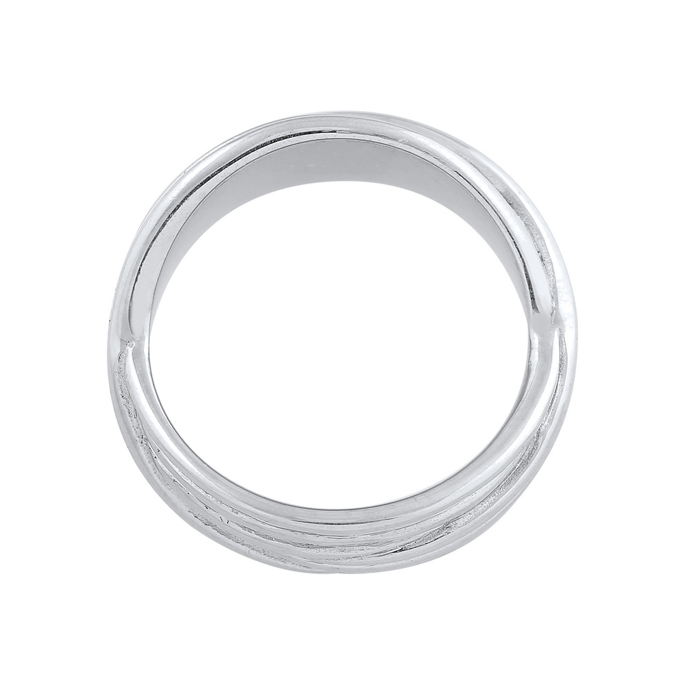 Elli PREMIUM Elli PREMIUM Bague Femmes Enroulement Texture Torsadé en Argent Sterling 925 Rhod Bague