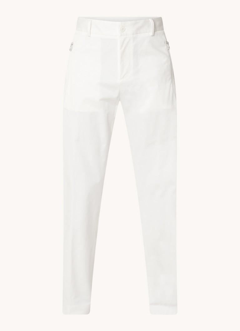 Moncler hlače slim kroja s logotipom i prugastim detaljima