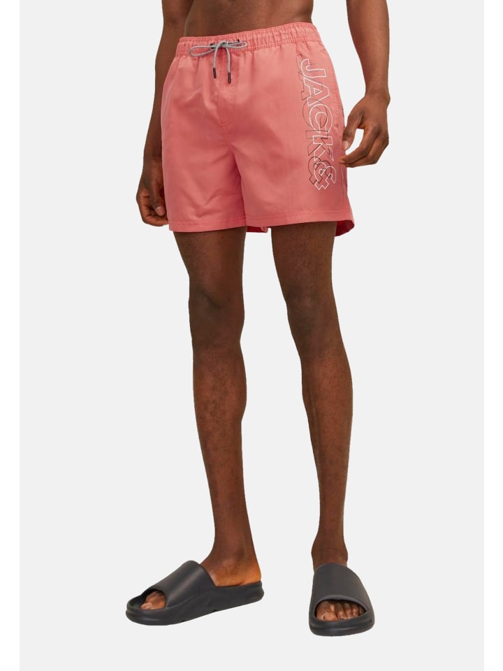 Jack & Jones Bade-Shorts 'Fiji' in rosa günstig kaufen