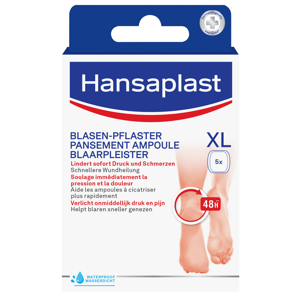 hansaplast Pansements Ampoules Hydrocolloïdes XL Bandage, pansement, sparadrap