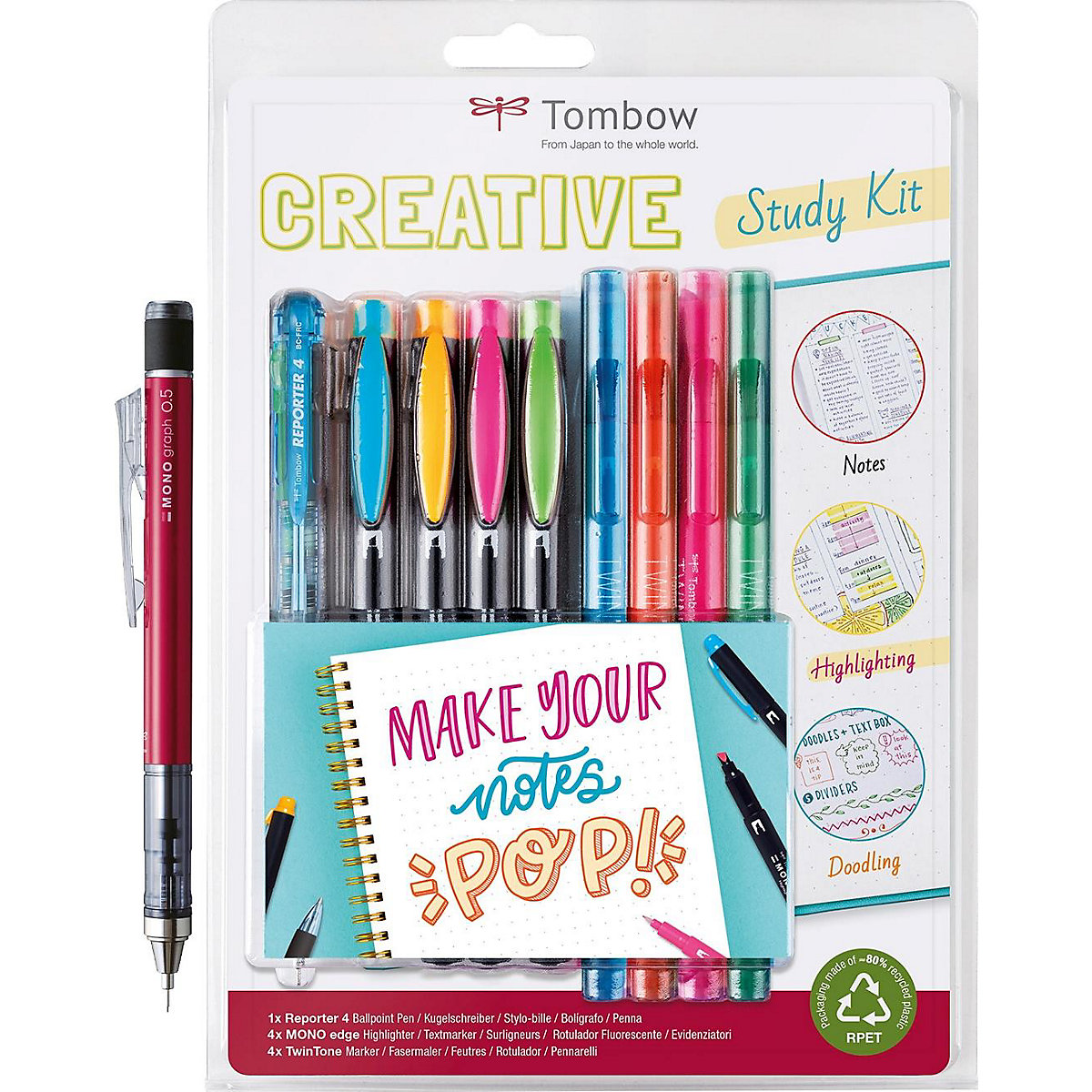 Creative Study Kit Lettering, 10-tlg.