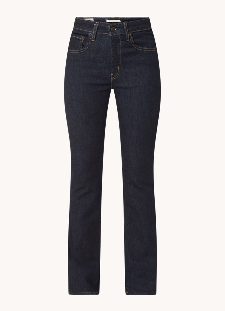 Levi's 725 Pantaloni scurți cu talie înaltă, model bootcut, albaștri
