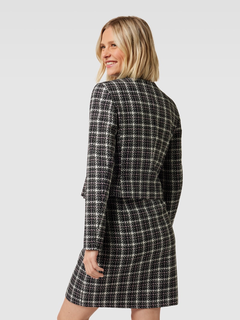 Blazer in Bouclé-Optik in rosé