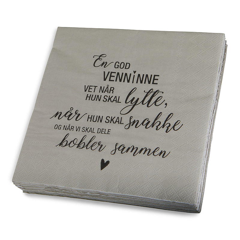 Vie Eco Servietter 20-pk 33x33 cm, En god venninne