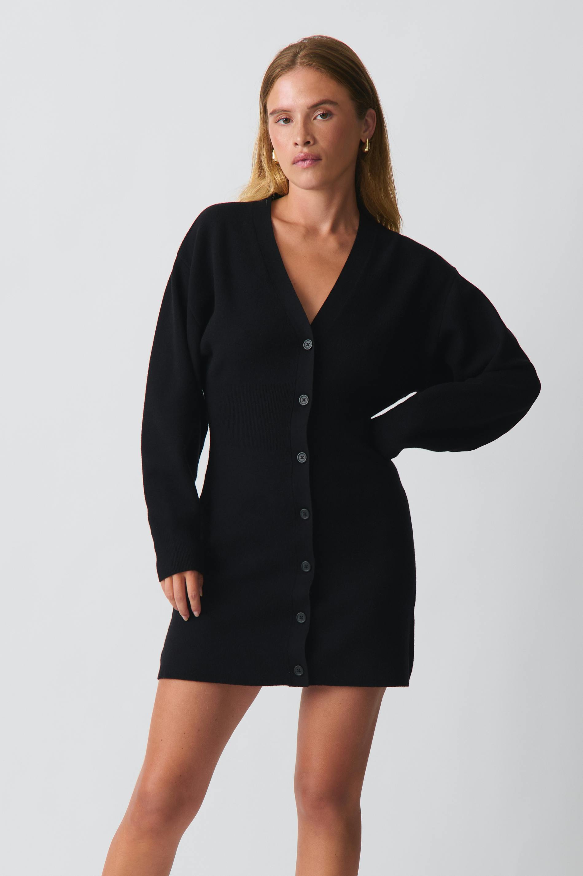 Knitted button down dress