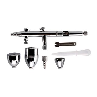 MK3 Airbrush Double-Action Control Pistole mit 0,2 mm Düse und 3 Farbtöpfen