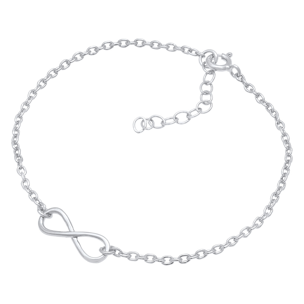 Elli Elli Bracelet Symbole de l'infini féminin, base délicate en 925/1000 argent massi Bracelet