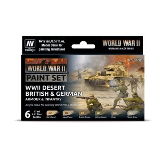 Vallejo Model Color: WWII Desert British & German Armour & Infantry (6)