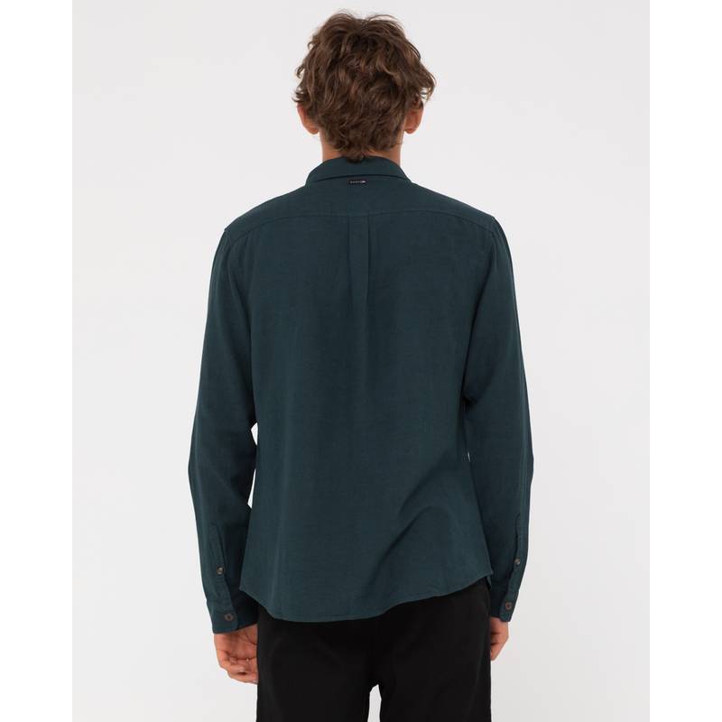 RUSTY LINEN WORKWEAR LONG SLEEVE SHIRT Langarmhemd Herren
