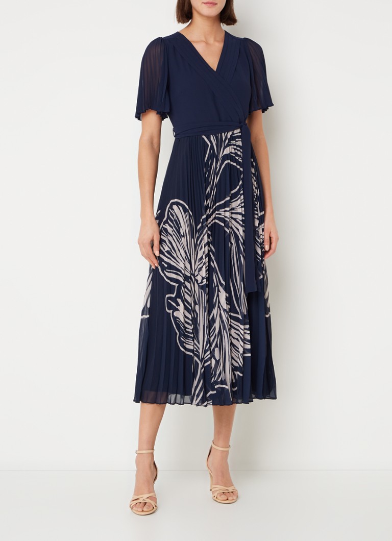 Rochie midi tunică Abigail de la Phase Eight, cu model și plisate.