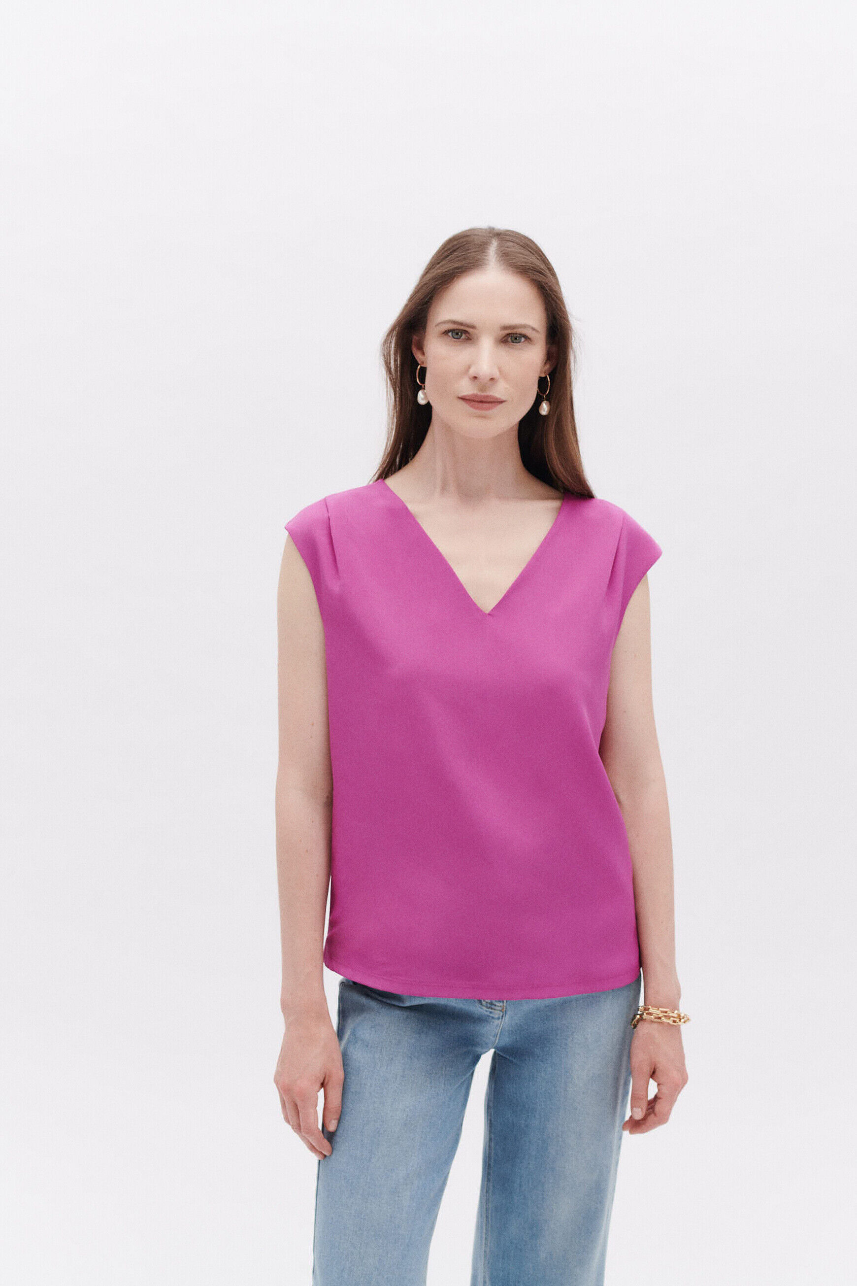 T-shirt tkaren violet clair femme