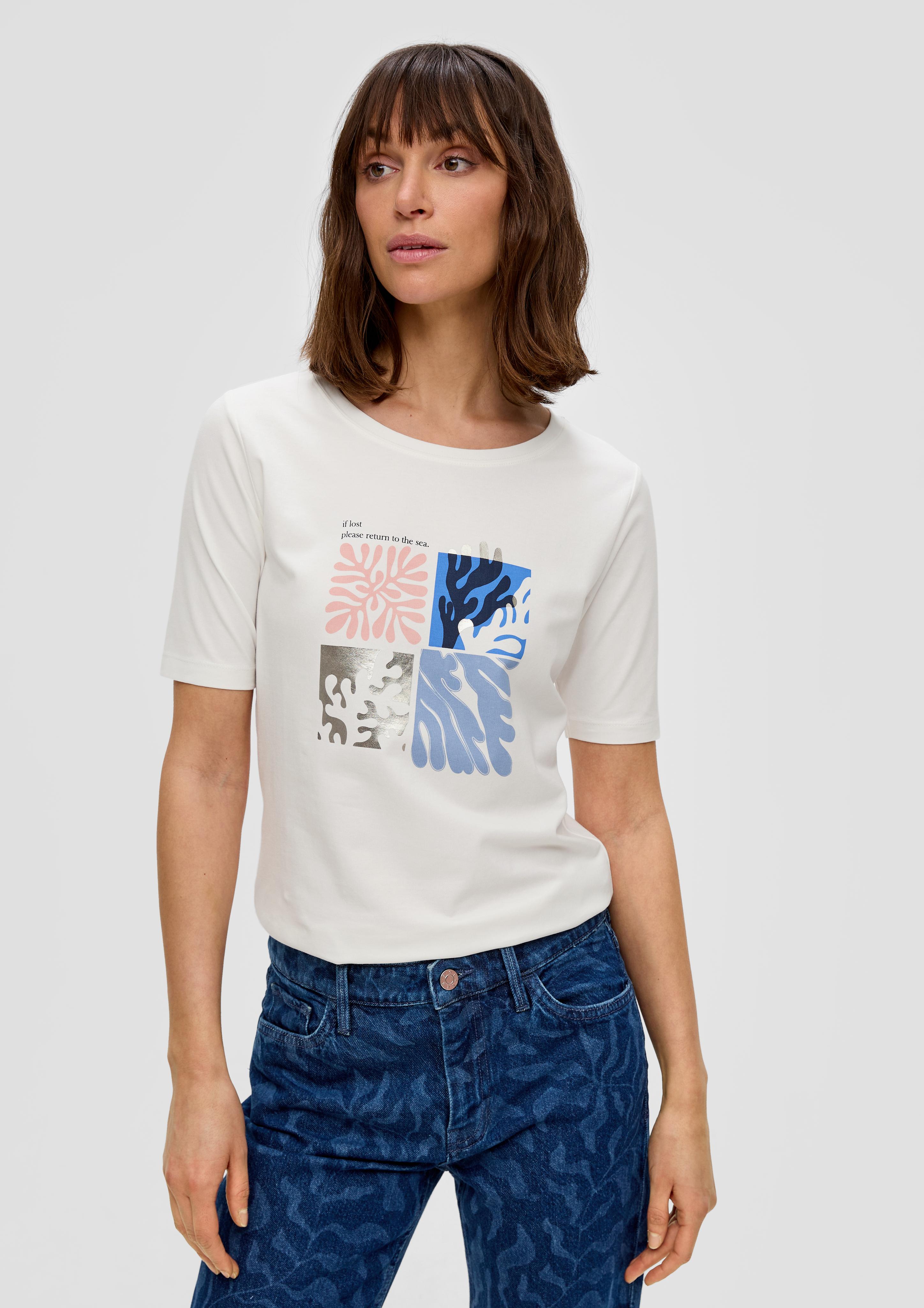 T-Shirt mit Frontprint  2144441-02D0