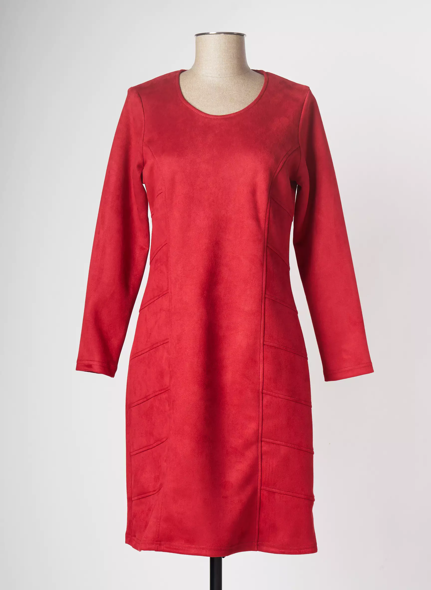 Meri Esca Robes Mi Longues Femme couleur rouge
