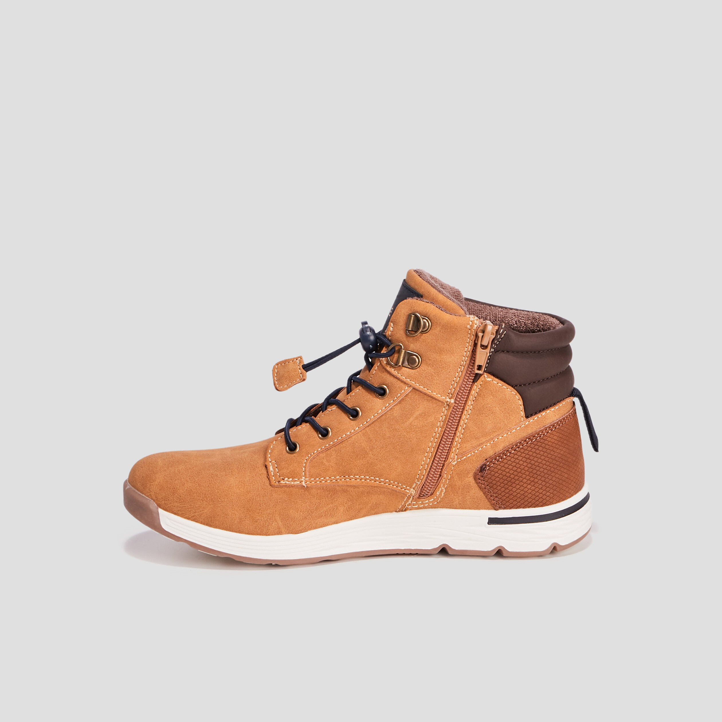 Baskets montantes Creeks camel garçon | La Halle