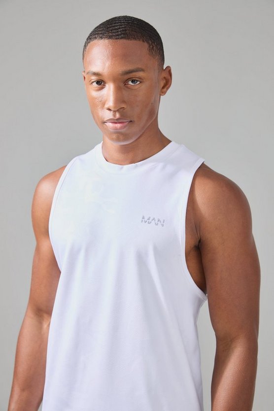 Man Active Camouflage Performance Tanktop